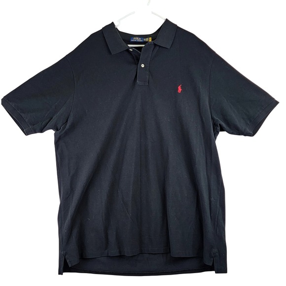 Polo Ralph Lauren Other - Polo Ralph Lauren Pique Polo Shirt Mens 3XLT Black Red Pony Classic Preppy